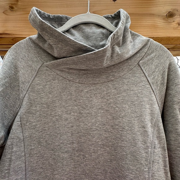 Athleta Track Pullover French Terry Gray Sweatshirt Running Walking medium - Picture 5 of 16